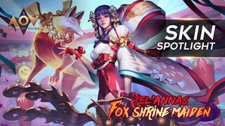 Tel'Annas Fox Shrine Maiden Skin Spotlight - Garena AOV (Arena of Valor)