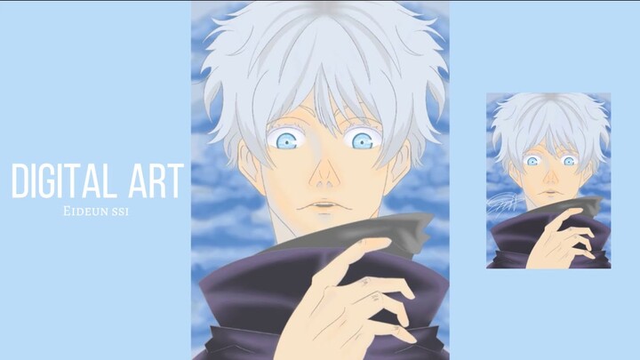 [JUJUTSU KAISEN] Drawing Gojo Satoru | Digital Art | Procreate App #jujutsukaisen #gojosaturo #art