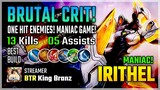 Brutal Crit Damage! One Shot Kills! Irithel Best Build Gameplay by BTR King Branz | Diamond Giveaway