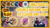 3 STAR CLINT AND CLAUDE DOUBLE MACHINE GUN NEW COMMANDER SAKI 3RD SKILL - Mobile Legends Bang Bang
