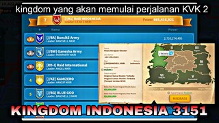 KINGDOM 3151 KINGDOM INDONESIA YANG AKAN MEMULAI PERJALANAN KVK 2!!