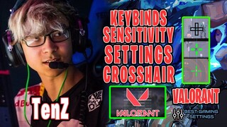 TenZ Valorant Settings Sensitivity Keybinds Crosshair and Setup 2021