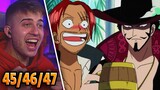 SHANKS AND HAWKEYE CELEBRATE LUFFY'S FIRST BOUNTY!! One Piece Episode 45/46/47 REACTION + REVIEW