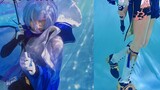 [Chụp ảnh dưới nước / cosplay] Vlog chụp vũ trụ dưới nước của Shuiyue và Xingqiu [Genshin Impact / Arknights]