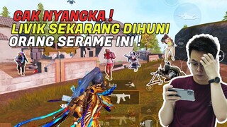 GAK NYANGKA !! LIVIK DIHUNI ORANG SE RAME INI !! BARU TURUN LANGSUNG PERANG !!! - PUBG MOBILE