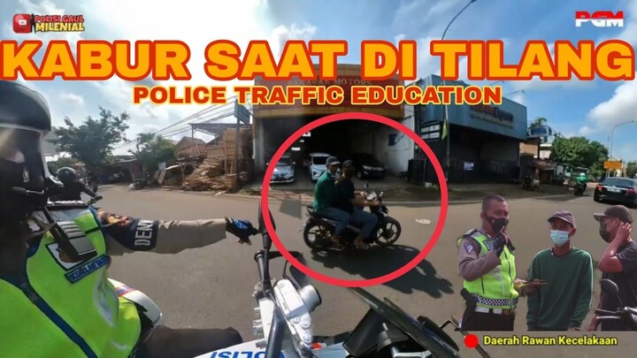 Kabur Saat Di Tilang !  Polisi Gaul Beri Teguran dan Sanksi di Police Traffic Education