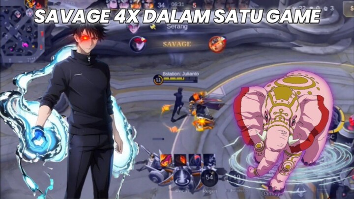 Highlight🔥4X Savage Pakek Julian di Mode Rank - Julianto Gameplay ✨