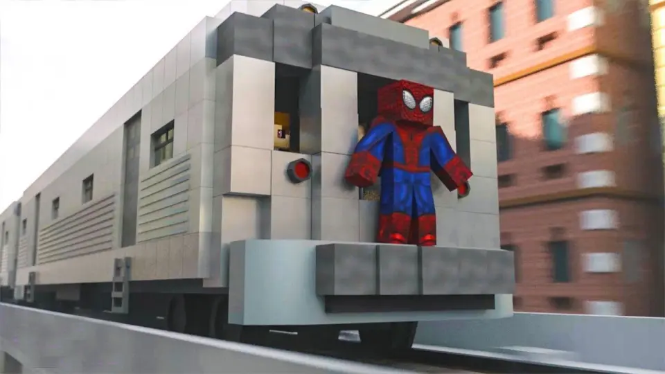 Spiderman Train Scene in Minecraft World - Bilibili