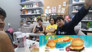 Trying Minute Burger SEAFOOD Burger with PEENOISE Squad