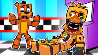 Withered Chica ถูกบันทึกโดย FREDDY Minecraft Five Nights ที่ FNAF Roleplay ของ Freddy