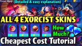 EXORCIST SKINS CHEAPEST COST TUTORIAL!🤑💎 EASY EXPLANATION🔥
