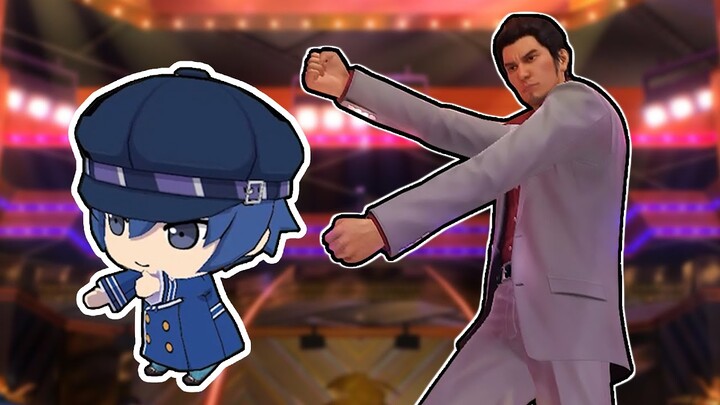 Kiryu and Chibi Naoto dancing to Stay With Me