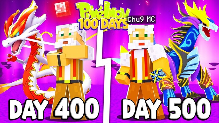 Tóm tắt 500 Ngày Minecraft Pixelmon Ultra Sinh Tồn Siêu Khó Tôi Bộ Đôi Long Thần !!