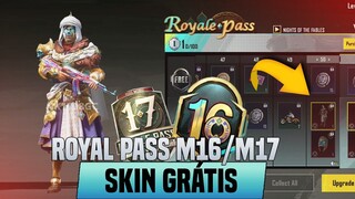 VAZOU ROYALE PASS M16 & M17 - PEGUE CÓDIGO DE SKIN PERMANENTE NO PUBG MOBILE