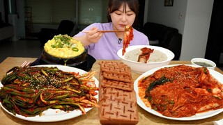 집밥의 정석🍚김치와 스팸 그리고 고깃집 계란찜 먹방 한국인이라면 참기 힘든 먹방🤣디저트는 우리집 수박🍉 배추김치, 파김치 Korean Home meal Mukbang