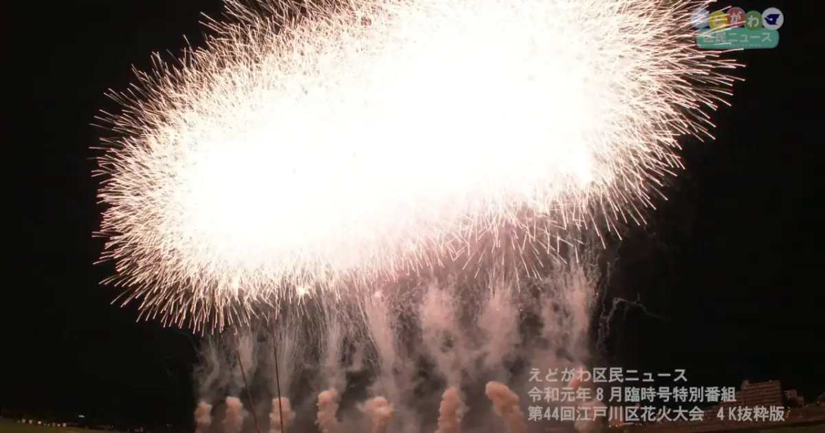 [Edogawa City Fireworks Festival 2019 (4K)] エキサイティング花火2019 第44回江戸川区花火大会（4K）  - Bilibili