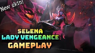 SELENA LADY VENGEANCE GAMEPLAY | NEW ABYSS SKIN MLBB