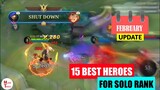 Best Heroes for solo rank up in February mobile legends 2023 || Tier list season 27 mlbb