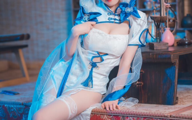 [Cos Collection] Miss Sister cosplay Azur Lane Brilliant Cheongsam · Love Chunri, if there is no acc