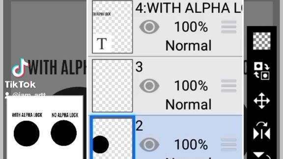 How does Alpha lock function on ibis paint X