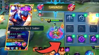 SABER SAVAGE IN 5 SECONDS PLEASE TRY THIS NEW BUILD AND EMBLEM