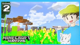 ANG TANIMAN NI KUKI | Minecraft Survival Let's Play | Ep2 (Tagalog)