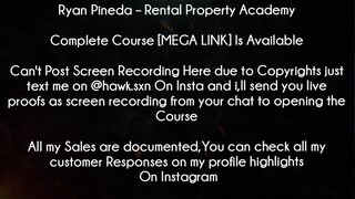 Ryan Pineda Course Rental Property Academy Download