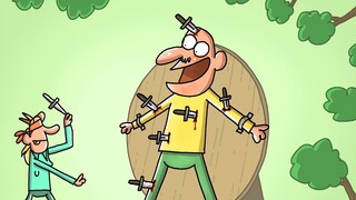 Throwing Knives | Cartoon Box 290 by Frame Order | Hilarious animated cartoons