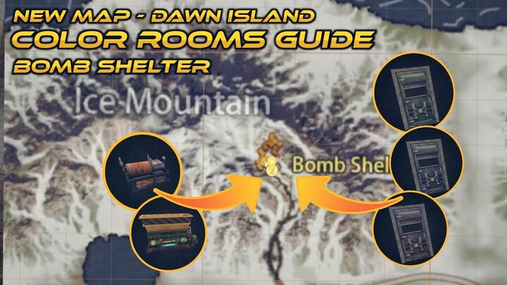 NEW MAP DAWN ISLAND - COLOR ROOMS GUIDE - BOMB SHELTER - Last Island of Survival