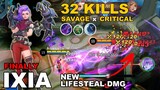 NEW HERO "IXIA" is HERE! | IXIA 32 Kills Savages Gameplay | MLBB