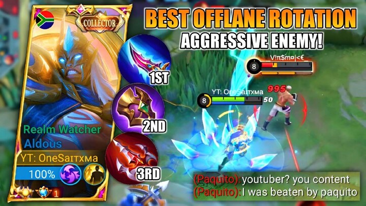 BEST OFFLANE ROTATION AND COUNTER BUILD🔥 | ANNOYING AGGRESSIVE ENEMY | ALDOUS BEST BUILD 2022