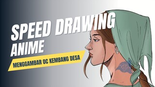 (Speed Drawing) menggambar Original Caracter kembang desa...