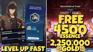 FREE 4500 ESSENCE & 2.2 MILLION GOLDS & HOW TO LEVEL UP FAST TO GET FREE TRACES -Solo Leveling Arise