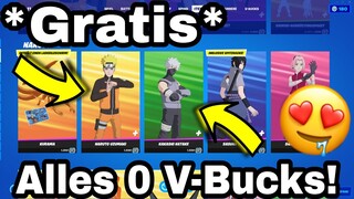 SO BEKOMMST DU ALLE NARUTO SKINS KOSTENLOS IN FORTNITE 😍 (Sasuke, Kakashi, Sakura)