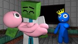 Monster School: BLUE has a TWIN SISTER ?! - Rainbow Friends Story | Minecraft Animation