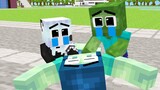 Monster School : Baby Wolf Bravely Saves Baby Zombie Family - Sad Story - Minecraft Animation