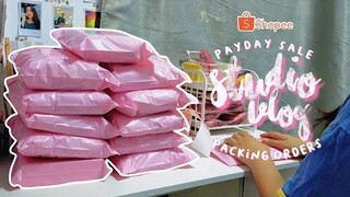 studio vlog packing orders asmr📦 payday sale 🏷️ valentine's sale ❤️ small business philippines 🇵🇭