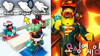 ROBLOX SQUID GAME MINIGAMES!! why is it rock, paper, scissors??