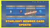 STARLIGHT MEMBER CARD REMOVED IN THE SHOP! MOBILE LEGENDS BANG BANG