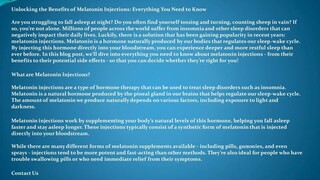 Melatonin Injections