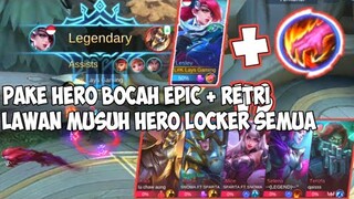 PAKE HERO BOCAH EPIC + PAWAN 4 HERO LOCKER + PAKE RETRI AUTO BANTAI - MOBILE LEGEND INDONESIA