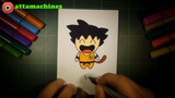 How to draw songoku ( Vẽ songoku )