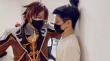 Testing Zhongli’s limit in public with Mora! [Genshin Impact] (Zhongli Cosplay)