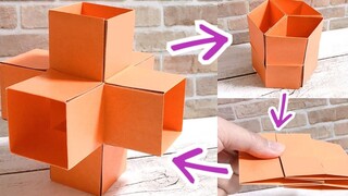 Blok mainan origami multi-fungsi yang sederhana dan menyenangkan, dapat dipulihkan setelah diratakan