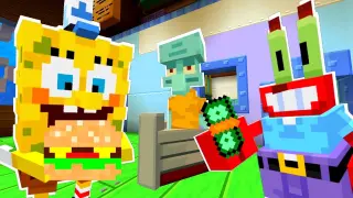 Working At The KRUSTY KRAB! | Minecraft Spongebob DLC | [11]