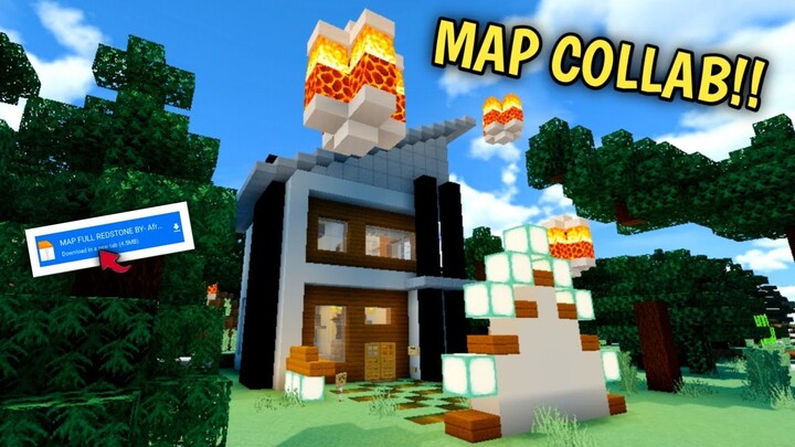 MAP RUMAH REDSTONE COLLAB! SISTEM NYA CANGGIH SEMUA!! - Map Showcase Minecraft #221