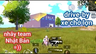 PUBG Mobile - Drive By Bằng Xe "Chở Lợn" Troll Team Nhật Bản Và Cái Kết Bị Ép =))