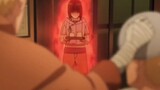 "Hinata gets angry and opens the eight gates, and red steam appears."