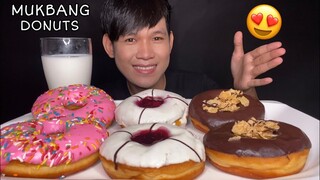 MUKBANG ASMR EATING DONUTS | 3 flavors of donuts Yummy ( eat delicious)