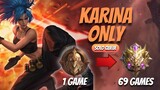 I played KARINA ONLY from WARRIOR TO MYTHIC | Mobile Legends